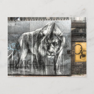 Graffiti Lion, Shoreditch London ポストカード
