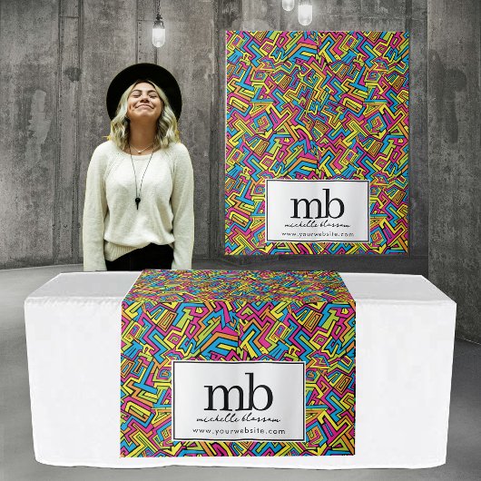 Graffiti Logo  Business Table Runner Banner タペストリー