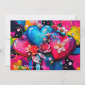 [Graffiti  Love} Goth Grunge Valentines Day Card シーズンカード (正面)
