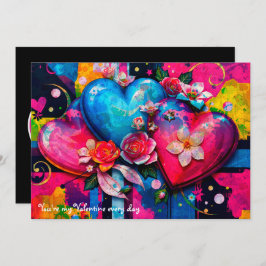 [Graffiti  Love} Goth Grunge Valentines Day Card シーズンカード