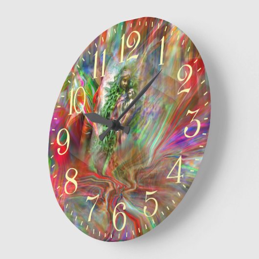 Graffiti Madonna Wall Clock ラージ壁時計 (傾斜)