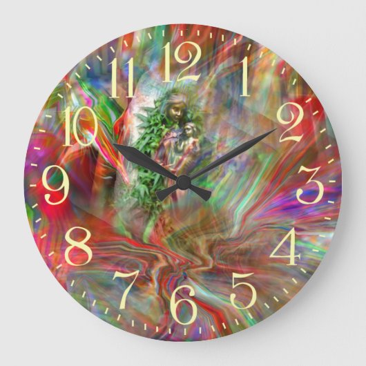 Graffiti Madonna Wall Clock ラージ壁時計 (正面)
