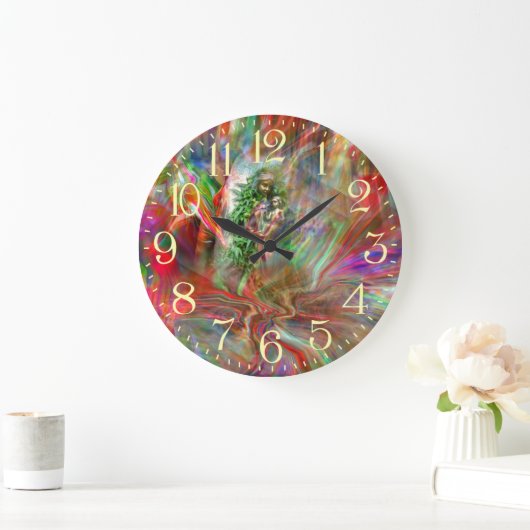 Graffiti Madonna Wall Clock ラージ壁時計 (ホーム)