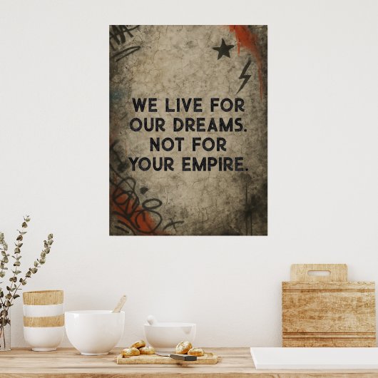 Graffiti Manifesto, Custom Quote Street Art ポスター (キッチン)