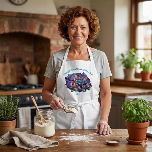 Graffiti Mom & Son Apron - Custom Name Gift スタンダードエプロン