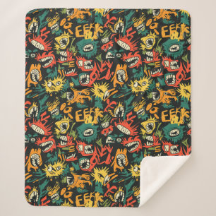 Graffiti Monster Eek ブラックハロウィン (1) シェルパブランケット