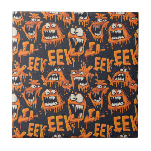 Graffiti Monster Eek ブラックハロウィン (2) タイル
