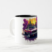 Graffiti Muscle Car ツートーンマグカップ (正面左)