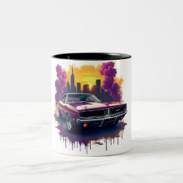 Graffiti Muscle Car ツートーンマグカップ