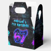 Graffiti Neon Six Seven Birthday Favor Box フェイバーボックス (オープン)