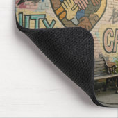 Graffiti On Brick Wall Humanity Mural マウスパッド (コーナー)