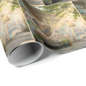 Graffiti On Brick Wall Humanity Mural ラッピングペーパー (ロールコーナー)