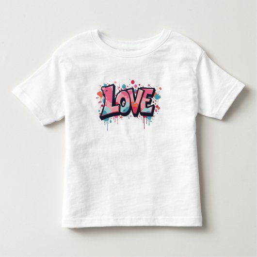 Graffiti Pastel Love Bomb トドラーTシャツ (正面)