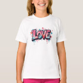 Graffiti Pastel Love Bomb Tシャツ (正面)