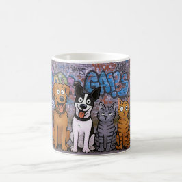 Graffiti Pets Smile コーヒーマグカップ