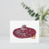 Graffiti Pomegranate Minimalist Art ポストカード (スタンド正面)