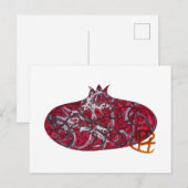 Graffiti Pomegranate Minimalist Art ポストカード (正面/裏面)