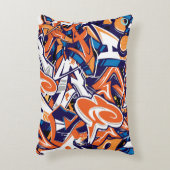 graffiti print teen abstract pattern background アクセントクッション (正面(垂直))