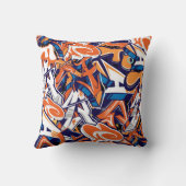 graffiti print teen abstract pattern background  クッション (裏面)