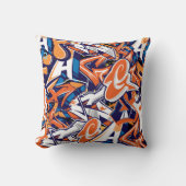 graffiti print teen abstract pattern background  クッション (正面)