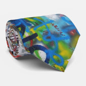 Graffiti print teen pattern background ネクタイ (ロール)