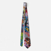 Graffiti print teen pattern background ネクタイ (裏面)