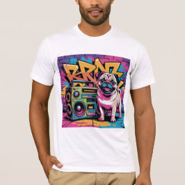 Graffiti Pug Tシャツ