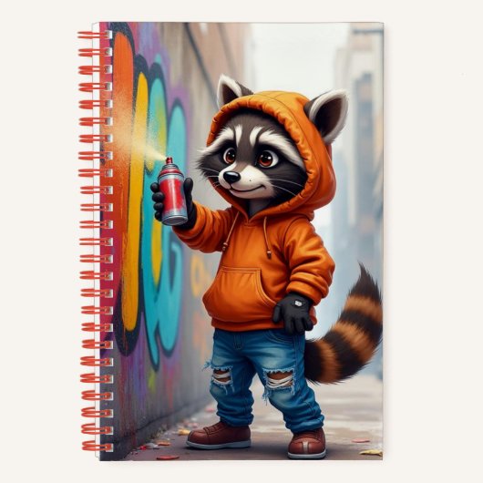 Graffiti Raccoon, Natasha Us作家 ノートブック (正面)
