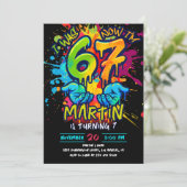 Graffiti Six Seven Birthday Invitation 招待状 (スタンド正面)