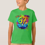 Graffiti Six Seven Birthday Party Trend Boy's Tシャツ (正面)