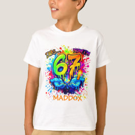 Graffiti Six Seven Birthday Party Trend Tシャツ