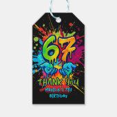Graffiti Six Seven Kids 7歳の誕生日ギフトタグ ギフトタグ (正面)