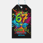 Graffiti Six Seven Kids 7歳の誕生日ギフトタグ ギフトタグ (裏面)