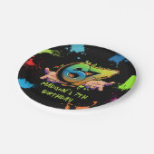 Graffiti Six Seven Kids 7th Birthday Paper Plate ペーパープレート (アングル)
