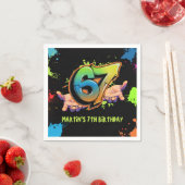 Graffiti Six Seven Kids Birthday Napkins スタンダードカクテルナプキン (インサイチュ)