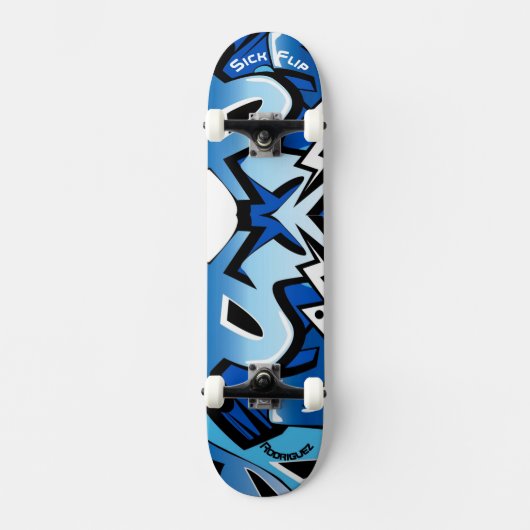 Graffiti Skateboard with personalised captions スケートボード (正面)