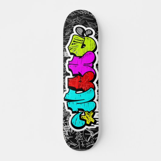 GRAFFITI SKATEBOARDSカスタム *以下のメールで注文! スケートボード (正面)