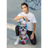 Graffiti Skull Skateboard Deck Neon Street Art  スケートボード