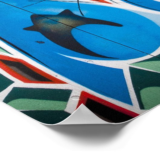 Graffiti (Street Art) Collage ポスター (角)