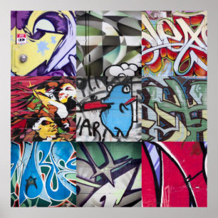 Graffiti (Street Art) Collage ポスター