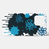 Graffiti Street Art – Coque iPhone Splash Bleu & N Case-Mate iPhoneケース (裏面 (横))