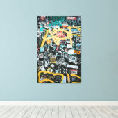 Graffiti Street Pattern キャンバスプリント (インサイチュ (ウッドフロア))