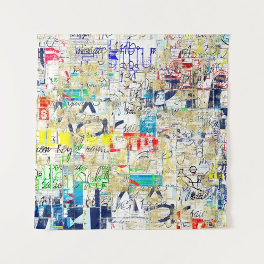 Graffiti street wall. Grunge wallart,street,backgr タペストリー (正面)