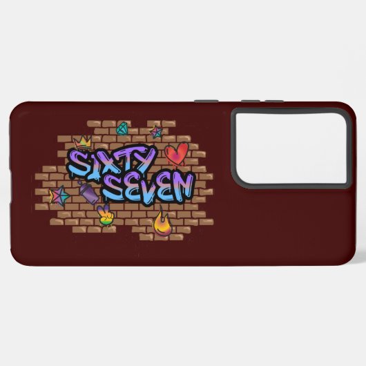 Graffiti Style 67 Samsung Galaxyケース (裏面横)