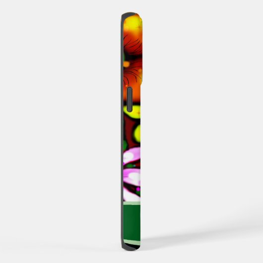 Graffiti Style Flowers & Ladybug Personalized iPhoneケース (右側面)