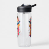 Graffiti Style Giraffe Portrait-58567 ウォーターボトル (左面)