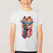 Graffiti Style Giraffe Portrait-58567 トライブレンドＴシャツ (正面)