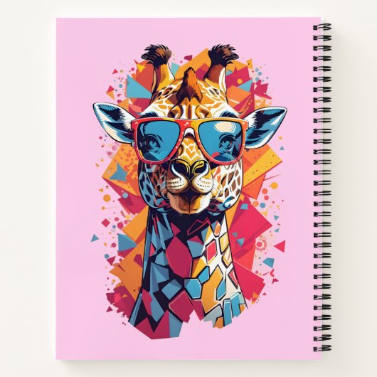 Graffiti Style Giraffe Portrait-58567 ノートブック (裏面)