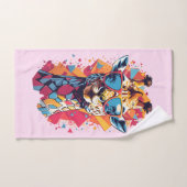 Graffiti Style Giraffe Portrait-58567 バスタオルセット (ハンドタオル)