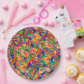 Graffiti Tiger Memphis Global Village Coffehouse ペーパープレート (パーティー)